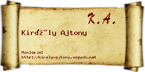 Király Ajtony névjegykártya